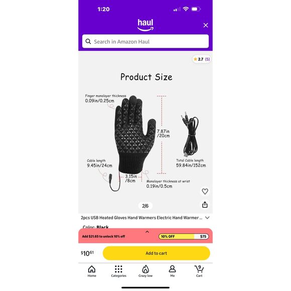 2pcs USB Heated Gloves Hand Warmers Electric Hand Warmer Hand Warming Gloves wit - Picture 2 of 9